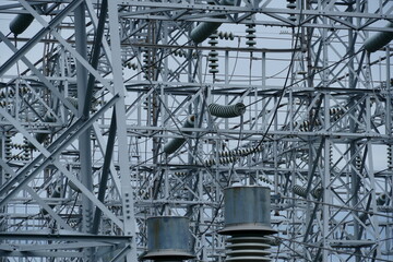 工場の鉄骨の写真