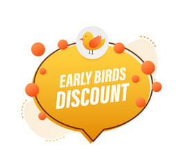 Early Bird Special discount sale. Discount offer price sign. Modern promotion template. Sale tag. Vector stock illustration.