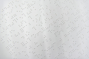 A fragment of text in Louis Braille