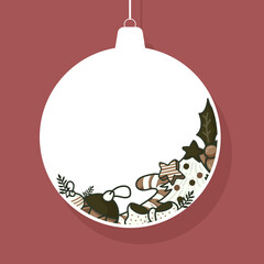 Christmas toons badge with vintage color
