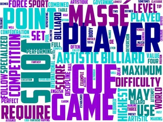 artistic billiards typography, wordcloud, wordart, game,artistic,sport,billiard,ball