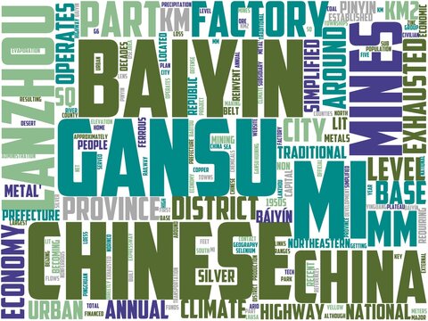 baiyin typography, wordcloud, wordart, mountain,summer,china,nature,path