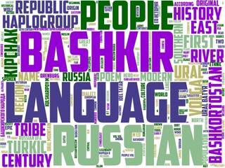 bashkir typography, wordcloud, wordart, traditional,bashkir,national,isolated,folk