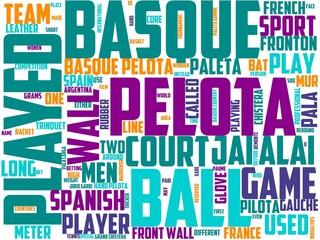 basque pelota typography, wordcloud, wordart, basque,pelota,spain,ball,game