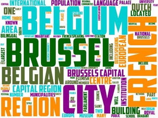 brussels typography, wordcloud, wordart, architecture,europe,city,brussels,landmark