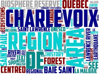 charlevoix typography, wordcloud, wordart, charlevoix,travel,landscape,canada,quebec