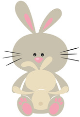 Cute rabbit with baby son
