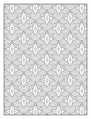 Geometric pattern pages for coloring book