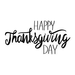 Fototapeta premium Hand drawn Happy Thanksgiving typography. Calligraphy lettering