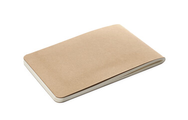 New stylish kraft planner isolated on white