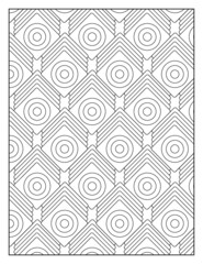 Geometric pattern pages for coloring book