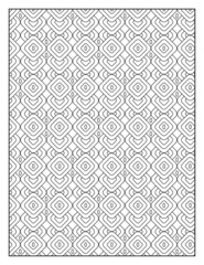 Geometric pattern pages for coloring book