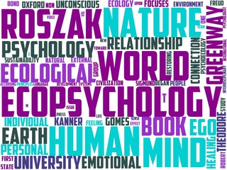 Obraz premium ecopsychology typography, wordart, wordcloud, background,beautiful,ecopsychology,natural