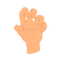 Hands gesture. Communication language or Signlanguage. Gestures witch showing emotion or sign on white background. Flat design modern  concept