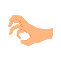 Hands gesture. Communication language or Signlanguage. Gestures witch showing emotion or sign on white background. Flat design modern  concept