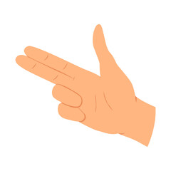 Hands gesture. Communication language or Signlanguage. Gestures witch showing emotion or sign on white background. Flat design modern  concept