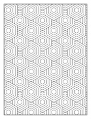 Geometric pattern pages for coloring book
