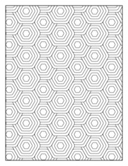 Geometric pattern pages for coloring book