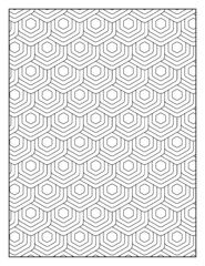 Geometric pattern pages for coloring book