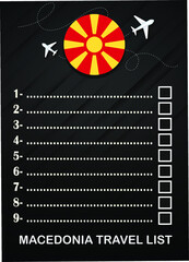 Macedonia travel list brochure 