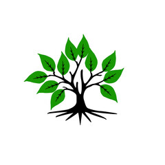 Realistic tree collection isolated on white background, trees and roots with green leaves look beautiful and fresh. tree logo style and
of tree illustrations It can be used to showcase natural topics 