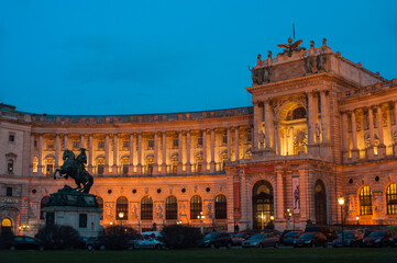 Fototapeta na wymiar Evening view of Vienna, the capital of Austria