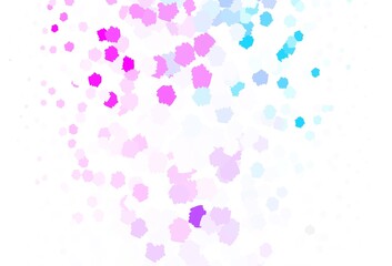 Light Pink, Blue vector template with chaotic shapes.