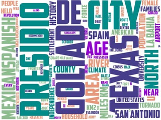 goliad typography, wordart, wordcloud, architecture,building,historic,goliad