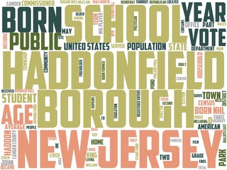 haddonfield typography, wordart, wordcloud, haddonfield,city,landscape,building