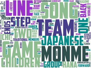 hana ichi monme typography, wordart, wordcloud, love,japanese,athletic,sport