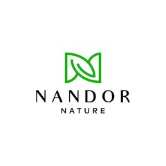 A modern, clean and unique logo about the letter N and nature, leaves or plants.
EPS 10, Vector.