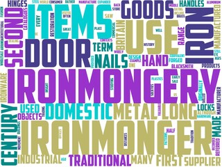 ironmonger typography, wordart, wordcloud, ironmonger,shop,equipment,background