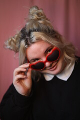 portrait of a woman with a glasses