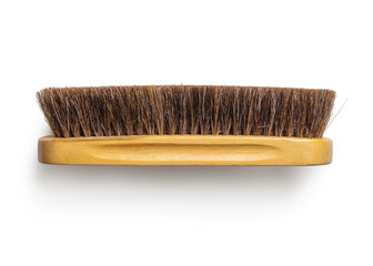 Isolated brush with natural bristles on a white background