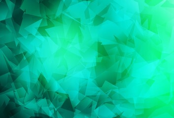 Light Green vector low poly layout.