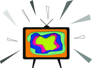 Retro TV set vector illustration