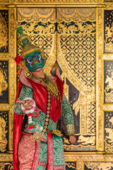 Fototapeta premium Ramayana story. Tosakan, a Khon character in Ramakien literature.