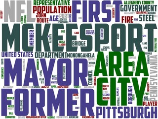 Fototapeta premium mckeesport typography, wordcloud, wordart, pennsylvania,world,geography,city