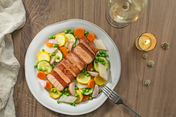 Grilled Fish Fillet with vegetables