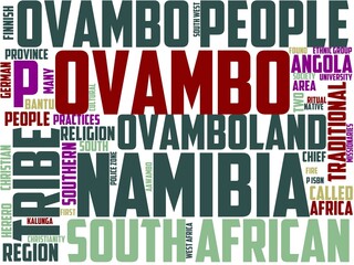 ovambo typography, wordcloud, wordart, namibia,nature,travel,vacation