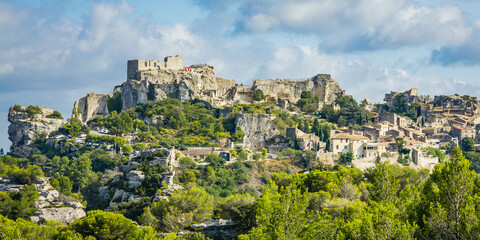 Fototapeta na wymiar Les Baux de Provence, an old medieval village in Provence, France
