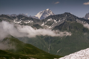 Matterhorn Mountain 4478 m Switzerland, clouds