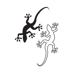 set of Lizard symbols animal vector icons