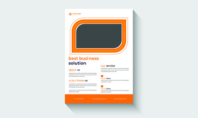 Creative Corporate & Business Flyer Brochure Template, abstract business flyer template with clean design. Brochure, cover, annual report, poster, flyer