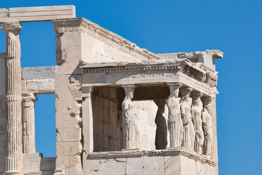Erechtheion. Caryatids, Acropolis of Athens, Greece