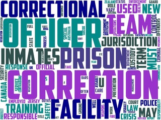 prison officer typography, wordcloud, wordart,