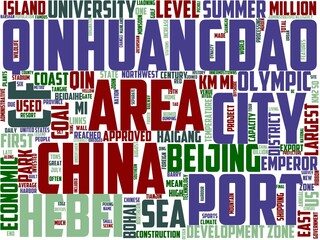 qinhuangdao typography, wordcloud, wordart,