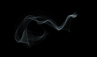 Transparent multicolored smoke. Abstract doodles, luminous and multicolored.