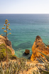 A ocean view to beach, Algarve region, Portugal