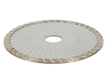 Cutting disk with diamonds, diamond disc for concrete, isolated on white background